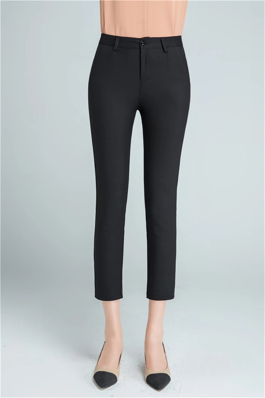 Fashion Streetwear Cute Candy Color Pencil Pants Women Stretch Cotton Slim Waist Straight Pantalones Casual Office Work Trousers