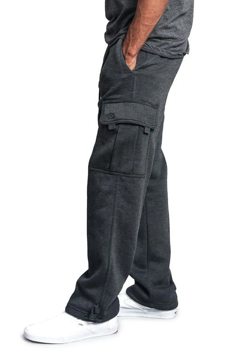 Men Cargo Loose Pants Spring Summer Male Retro Vintage Full Loose Wide Leg Pant LXDZ-ZL-5