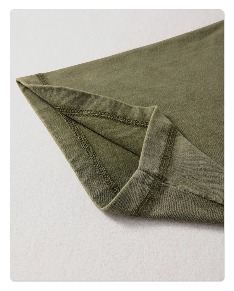 ZODF New Summer Batik Washed T-Shirts For Men Unisex Retro Loose High Street 275gsm Cotton T Shirt Brand Design HY0594