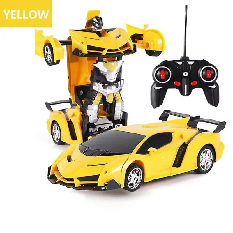 Electric RC Car 2 In 1 Transformation Robots Sports Vehicle Model Robots Boys Toys Remote Cool RC Deformation Cars Kid Toy Gifts