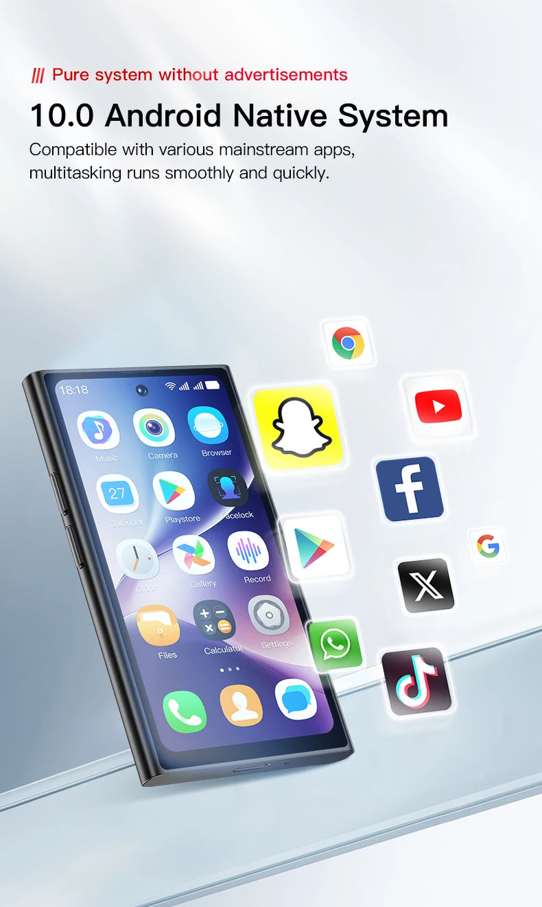 ONEMYTH S25 Pro 4.0" Mini Smartphone 2GB RAM 16GB ROM Android10.0 Face Recognition Unlock 2000mAh 3G Small Mobile Phone