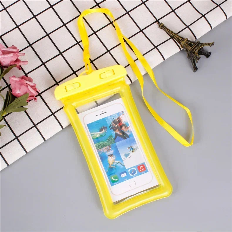Waterproof Swimming Mobile Phone Cases Macron AirBag Hanging Neck Cases Diving Skiing Universal Phone Bag for All Phones 7 Inch