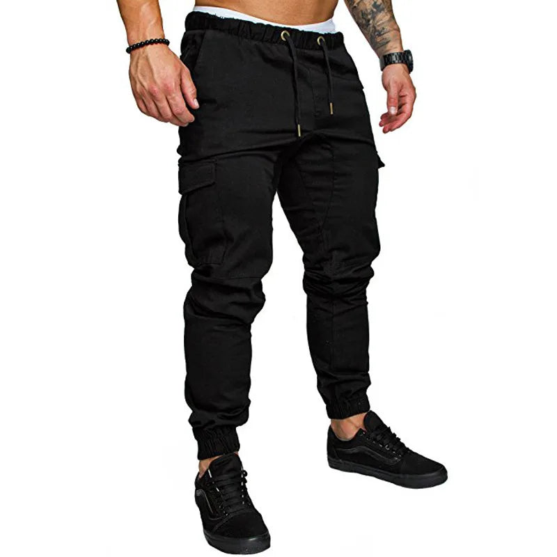 Men Pants Thin Fashion Casual Jogger Pants 2020 Streetwear Cargo Pants Men's Multi-pockets Trousers Fitness Gyms Sweatpants Mens