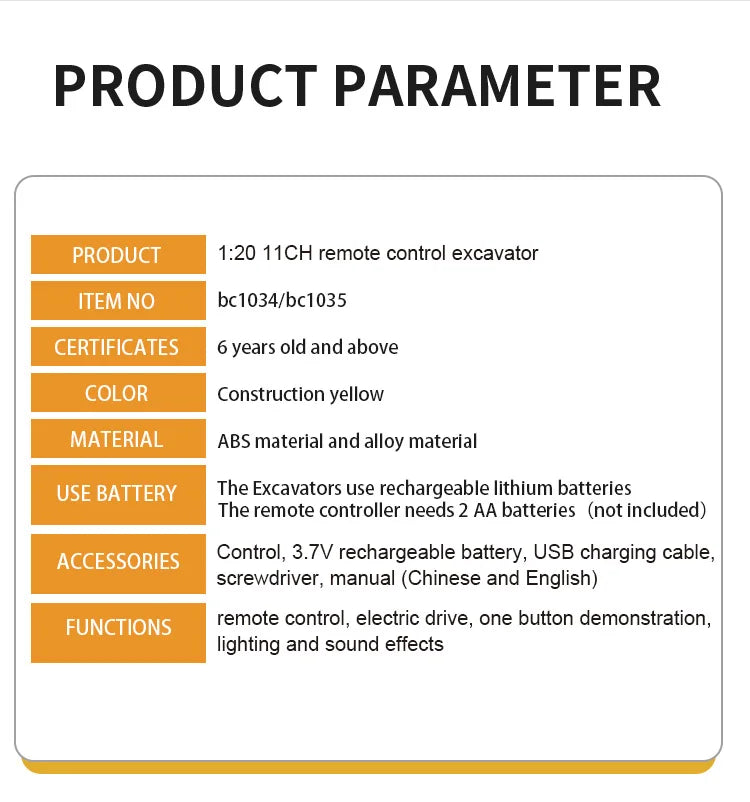 RC Car Children Toys Remote Control Car Toys For Boys Radio Control Excavator Dump Truck Bulldozer Electric car Kids Toys Gift