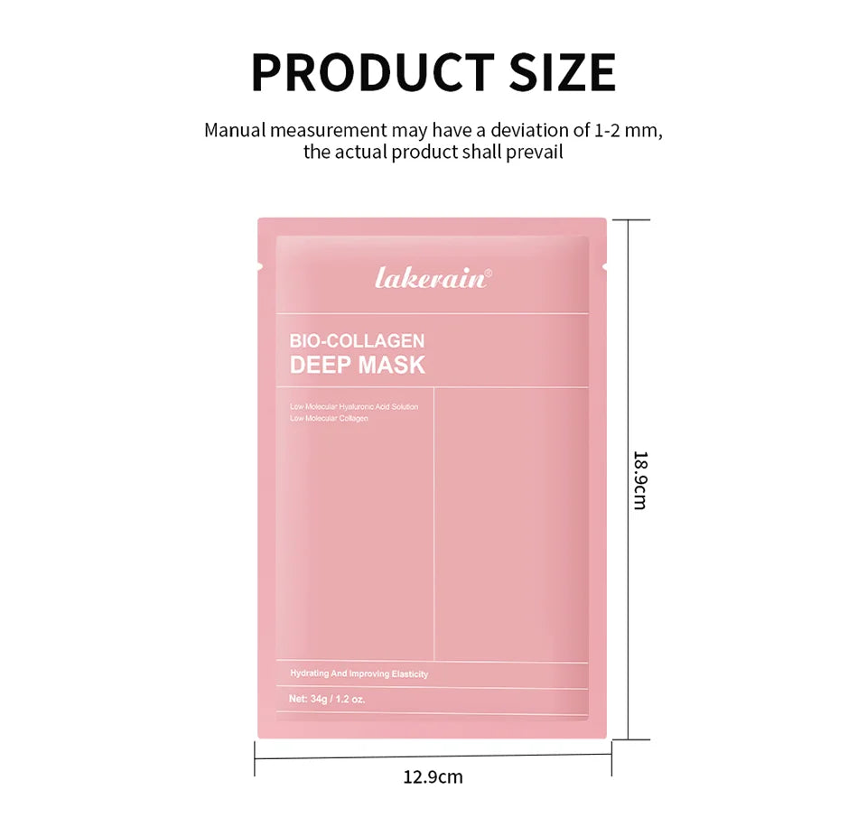 Bio-Collagen Real Deep Mask Supplement Collagen Hydrating Overnight Hydrogel Mask Elasticity Improvement Pore Minimizing Firming