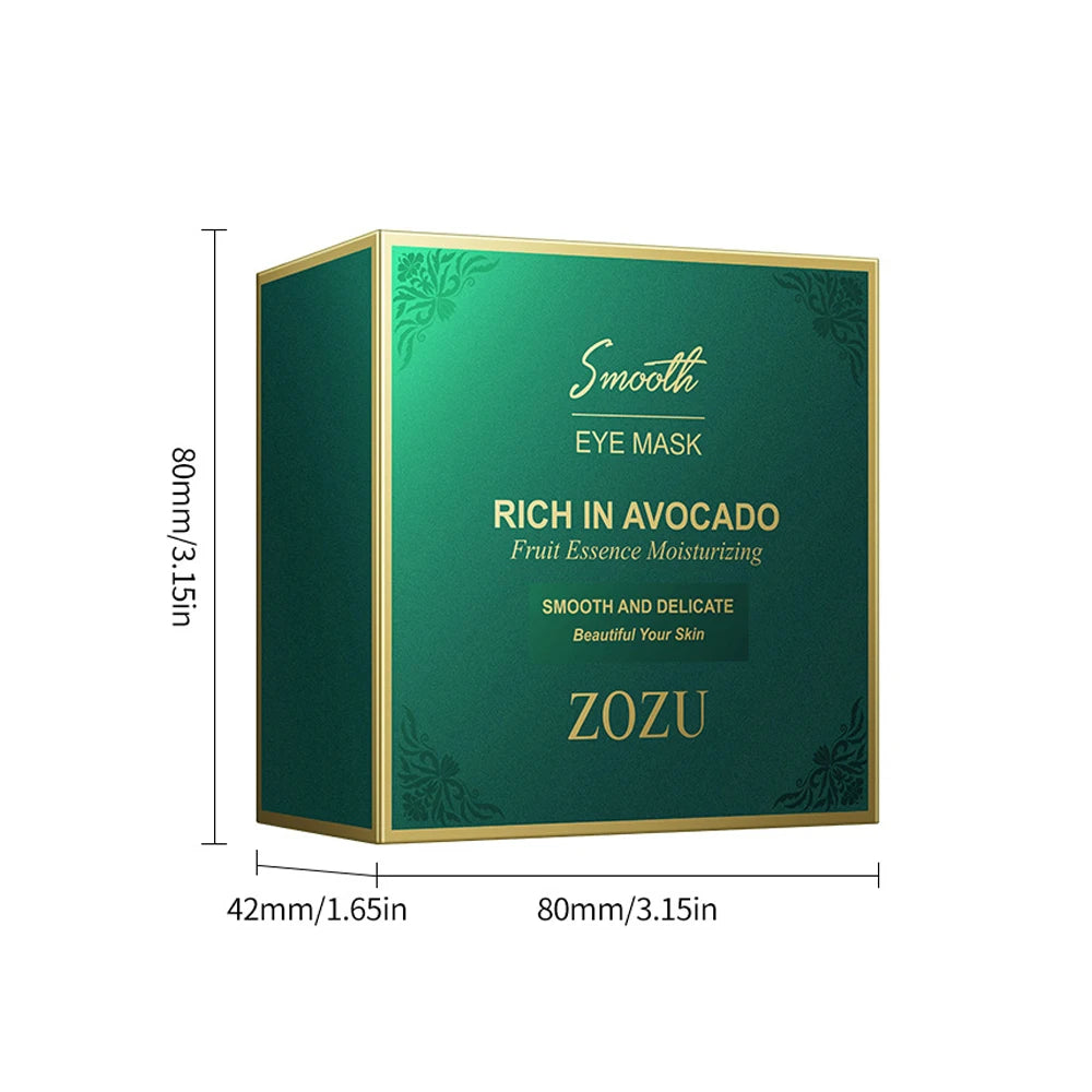 Avocado Gold Eye Mask Nourishing Moisturizing Improve Eye Bags Eye Patches Anti Wrinkle Firming Anti Dark Circles Eye Serum