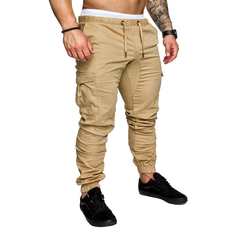 Men Pants Thin Fashion Casual Jogger Pants 2020 Streetwear Cargo Pants Men's Multi-pockets Trousers Fitness Gyms Sweatpants Mens