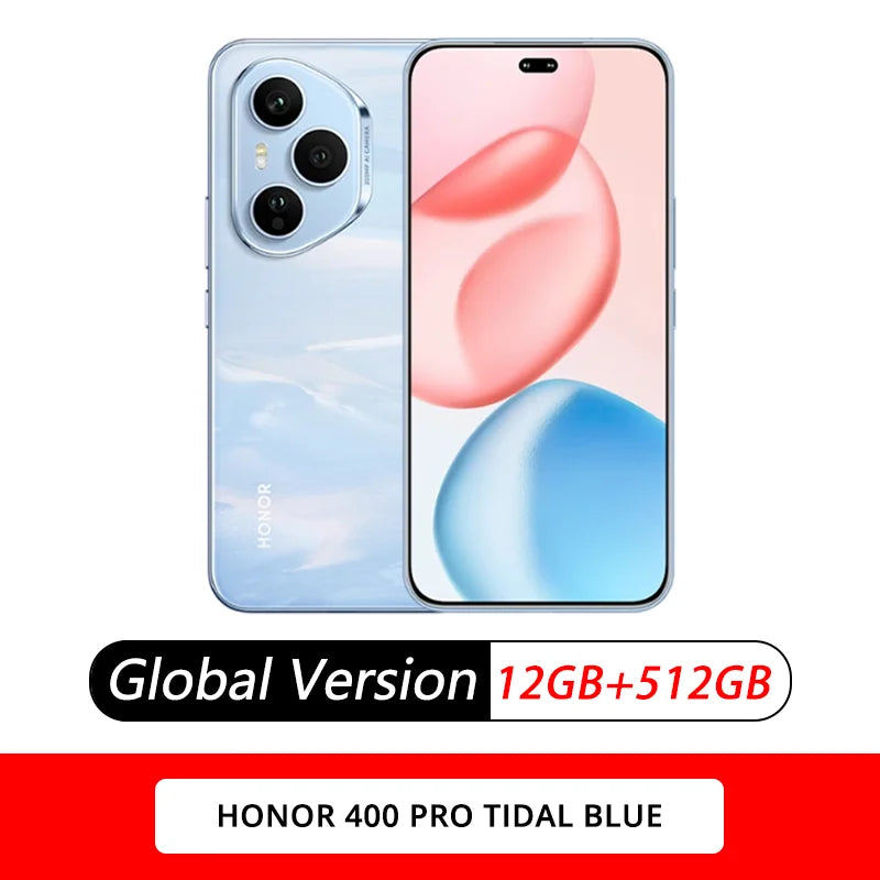 New HONOR 400 Pro Global Version 5G Smartphone 200MP Camera Snapdragon 8 Gen 3 6.7'' AMOLED 100W Wired 50W Wireless