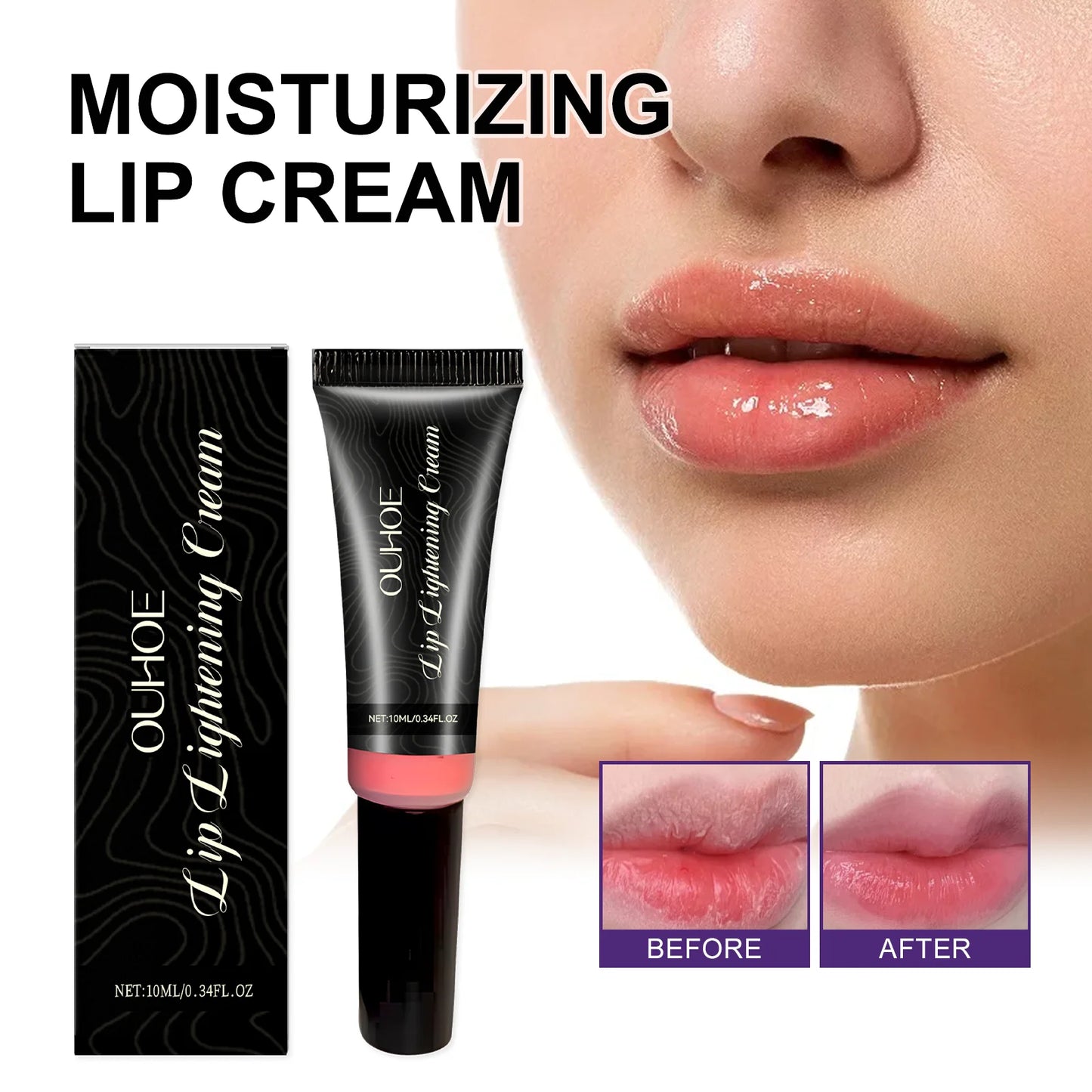 Lip Brightening Balm Moisturizing Care Long Lasting Hydration Smooth Lip Non Drying Non Irritating Safe for Dry Chapped Lip 10ml
