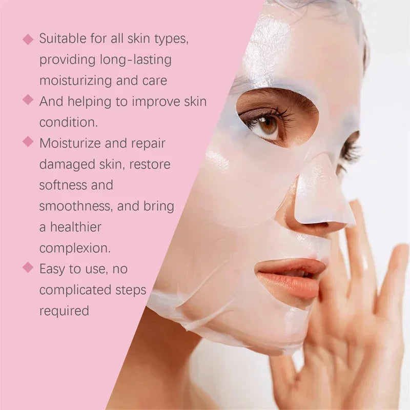 Bio-Collagen Face Mask Collagen Protein Hydrogel Soft Gel Mask Deep Moisturizing For Women Skin Care Products 1/3/5/10PCs