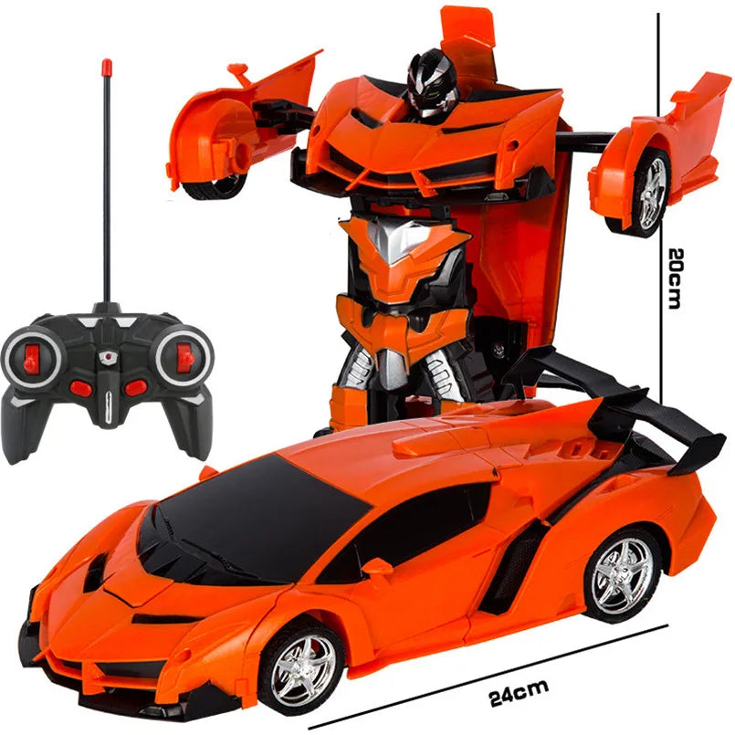 Electric RC Car 2 In 1 Transformation Robots Sports Vehicle Model Robots Boys Toys Remote Cool RC Deformation Cars Kid Toy Gifts