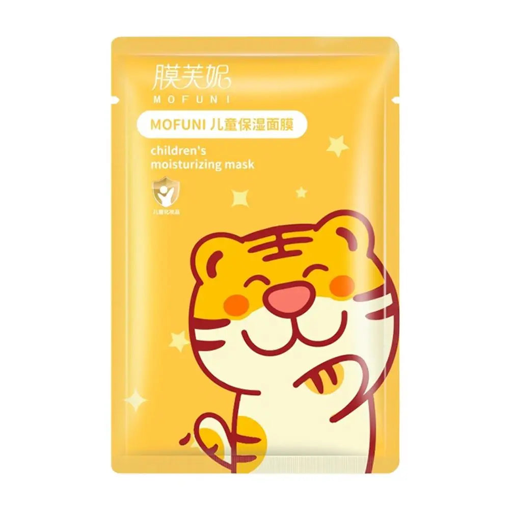Children's Moisturizing Facial Mask Cute Cartoon Animal Brightening Hydrating Face Mask Smooth Whitening Face Skin Care Products