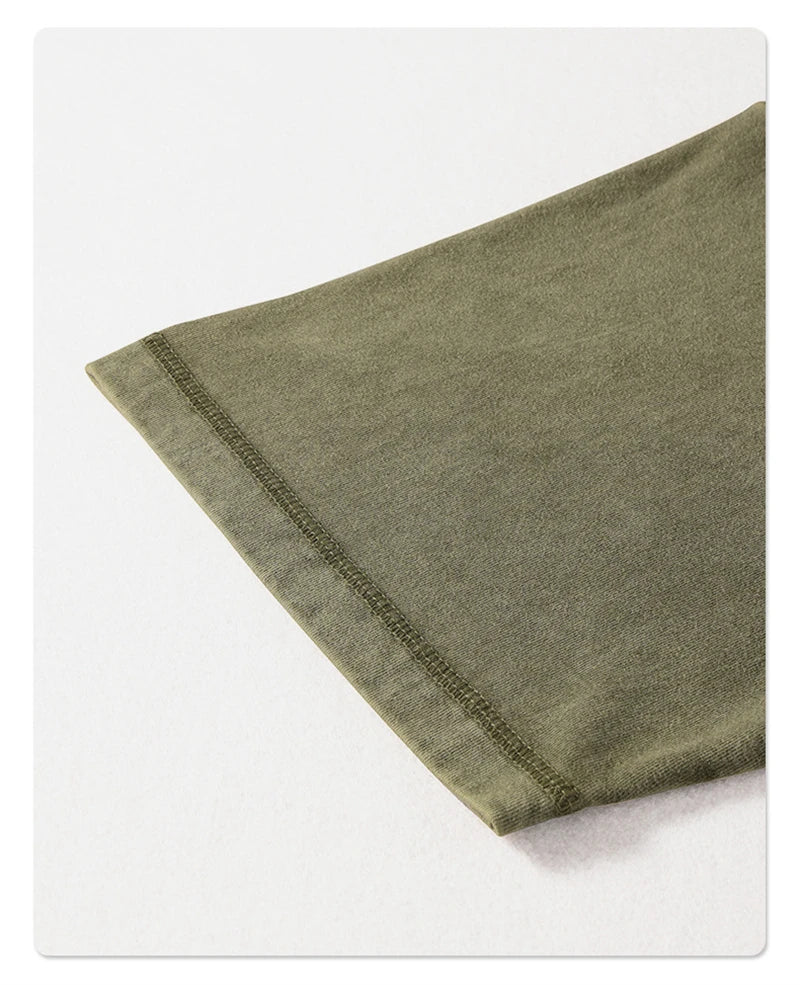 ZODF New Summer Batik Washed T-Shirts For Men Unisex Retro Loose High Street 275gsm Cotton T Shirt Brand Design HY0594