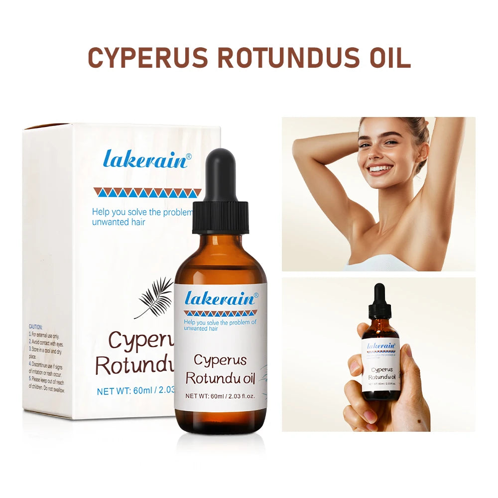 Semi-permanent Cyperus Rotundus Oil Hair Remover Armpit Legs Arms Hair Growth Inhibitor Beauty Skin Care Body Essential Oil