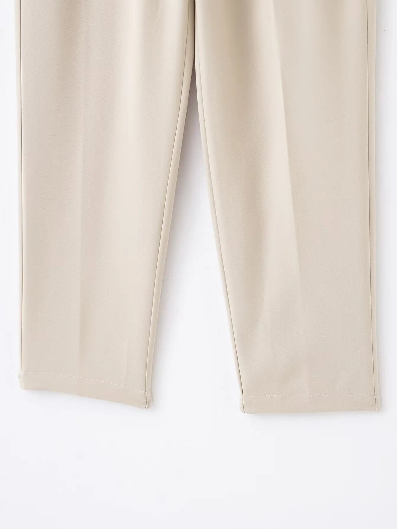 Faionable High Waist Belted Straight Leg Pants Women's Slim Fit Casual Autumn New Arrival Street Sle Polyester Fiber