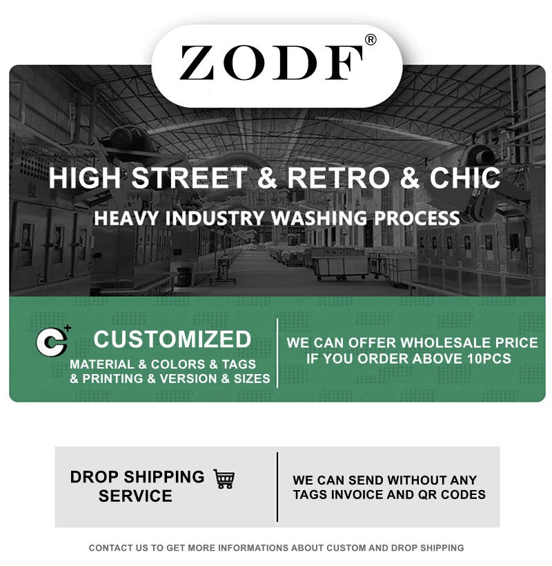 ZODF New Summer Batik Washed T-Shirts For Men Unisex Retro Loose High Street 275gsm Cotton T Shirt Brand Design HY0594