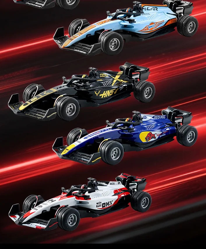 New RC car August Product 1:64 Mini Alloy Car Model, Adjustable Lighting Formula Racing, Children's Remote Control Car