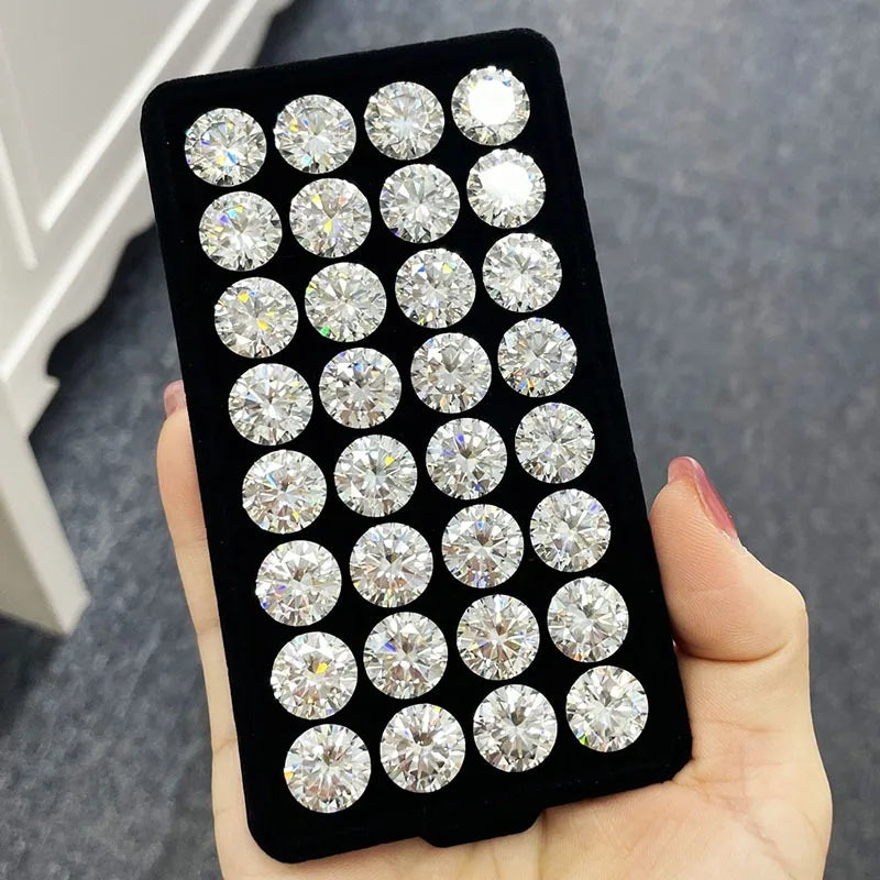 Premium D Color Moissanite Stone with GRA Certificate 0.1-10.0ct Moissanita Loose Gemstones Pass Diamond Tester Wholesale Prices