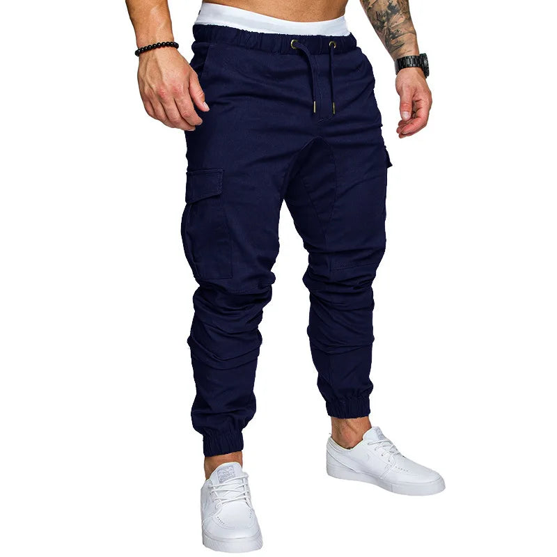 Men Pants Thin Fashion Casual Jogger Pants 2020 Streetwear Cargo Pants Men's Multi-pockets Trousers Fitness Gyms Sweatpants Mens