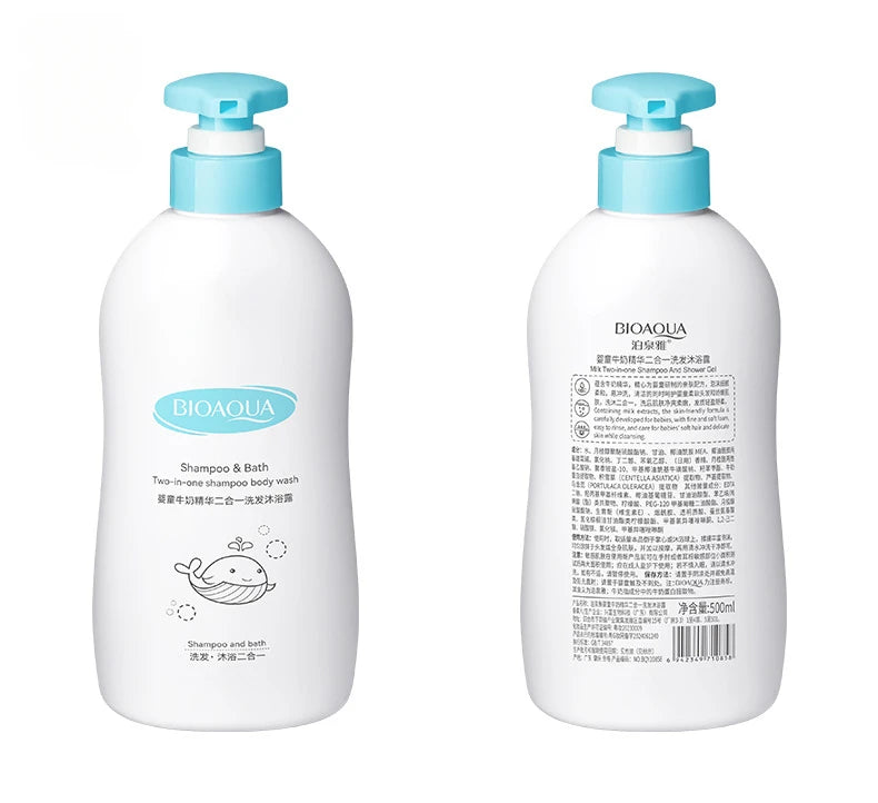Baby Milk 2-in-1 Shampoo Children's Body Wash Gentle Skin Care Plant Extract Body Wash