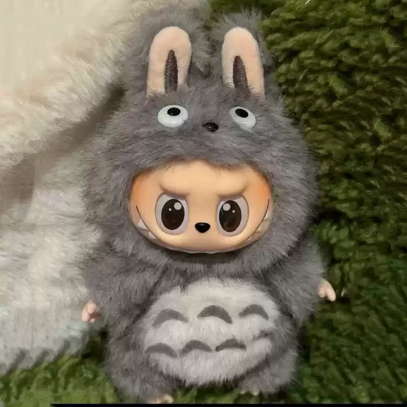 17cm For Labubu Replacement Clothes Plush Cute Totoro Baby Clothes Labubu Doll Pendant Clothes Standing Posture Baby Clothes
