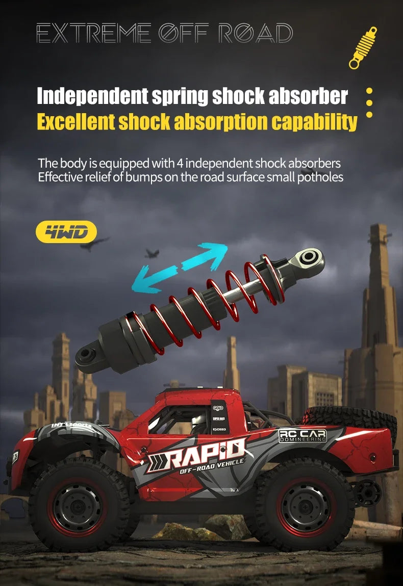 Rc Car Off Road 4x4 50km/h Or 75km/h High Speed Brushless Motor Monster Truck 1/16 Desert/Snow Racing Drift Cars Toys For Boys