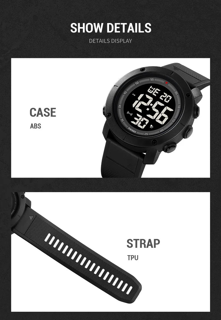 SKMEI 2122 Men's Electronic Watch Sports Waterproof Glow Electronic Watch Multi functional Student LED Watch Men's