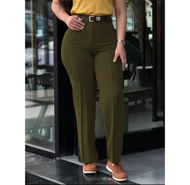 Pants Women Clothing New 2024 Autumn Elegant Cute Style Fresh and Sweet Collage Pants High Waisted Casual Trousers Streetwear