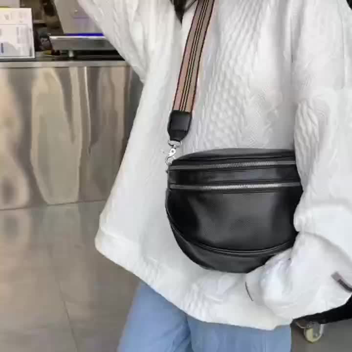 PU Large Capacity Money Backpack with Adjustable Strap - Zipper Closure Bag, Crossbody Messenger Purse for, Shopping & Everyday Use, Durable Casual Handbag (Solid Color, Fits books, Laptop, Cash)