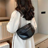 PU Large Capacity Money Backpack with Adjustable Strap - Zipper Closure Bag, Crossbody Messenger Purse for, Shopping & Everyday Use, Durable Casual Handbag (Solid Color, Fits books, Laptop, Cash)