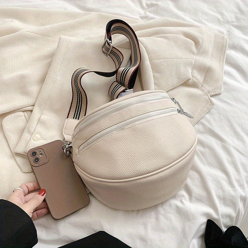 PU Large Capacity Money Backpack with Adjustable Strap - Zipper Closure Bag, Crossbody Messenger Purse for, Shopping & Everyday Use, Durable Casual Handbag (Solid Color, Fits books, Laptop, Cash)