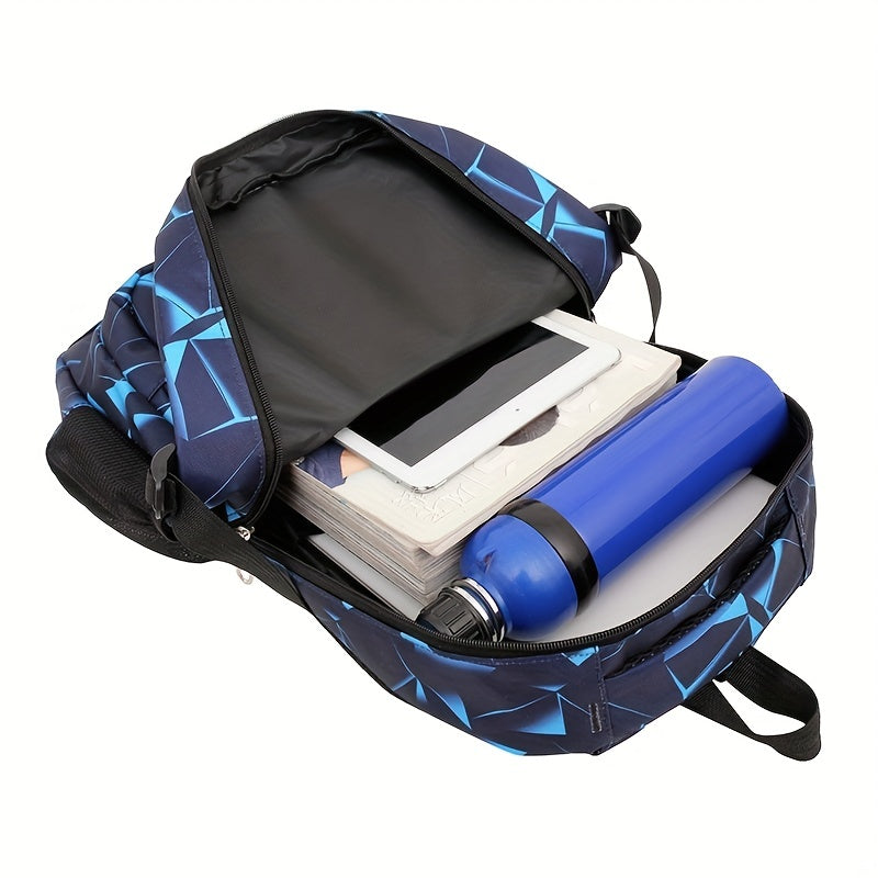 Large Capacity Colorblock Backpack - Stylish Casual Schoolbag for Travel, School, and Daily Use - Durable, Water-Resistant, and Spacious with Multiple Pockets for Organization