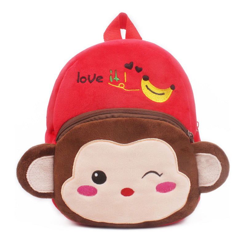 Girls Casual Cute Cartoon Plush Animal Shaped Backpack Shoulder Bag Coin Purse Holiday Gift