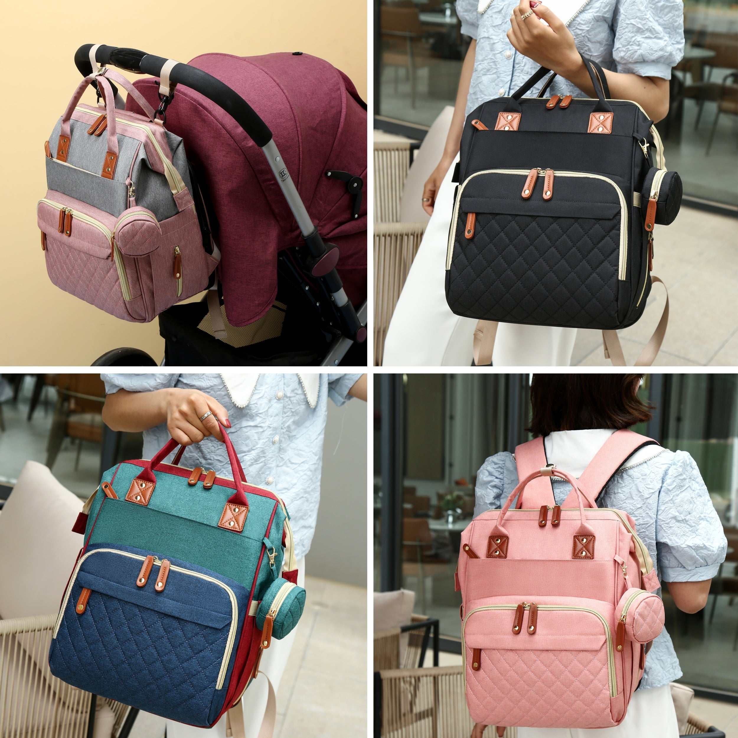 Lamroro Diaper Bag Backpack, Bags for Boys Girls, Diaper Backpack Bag with a changing station, Multifunction Large Travel Back Pack, Registry Search, Essential Gifts