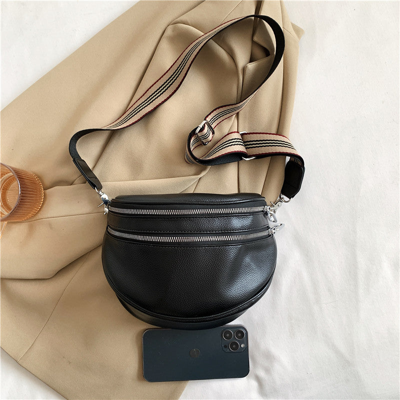 PU Large Capacity Money Backpack with Adjustable Strap - Zipper Closure Bag, Crossbody Messenger Purse for, Shopping & Everyday Use, Durable Casual Handbag (Solid Color, Fits books, Laptop, Cash)