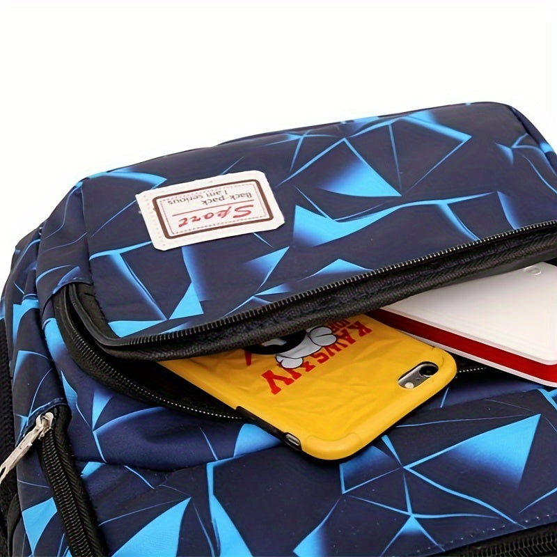 Large Capacity Colorblock Backpack - Stylish Casual Schoolbag for Travel, School, and Daily Use - Durable, Water-Resistant, and Spacious with Multiple Pockets for Organization