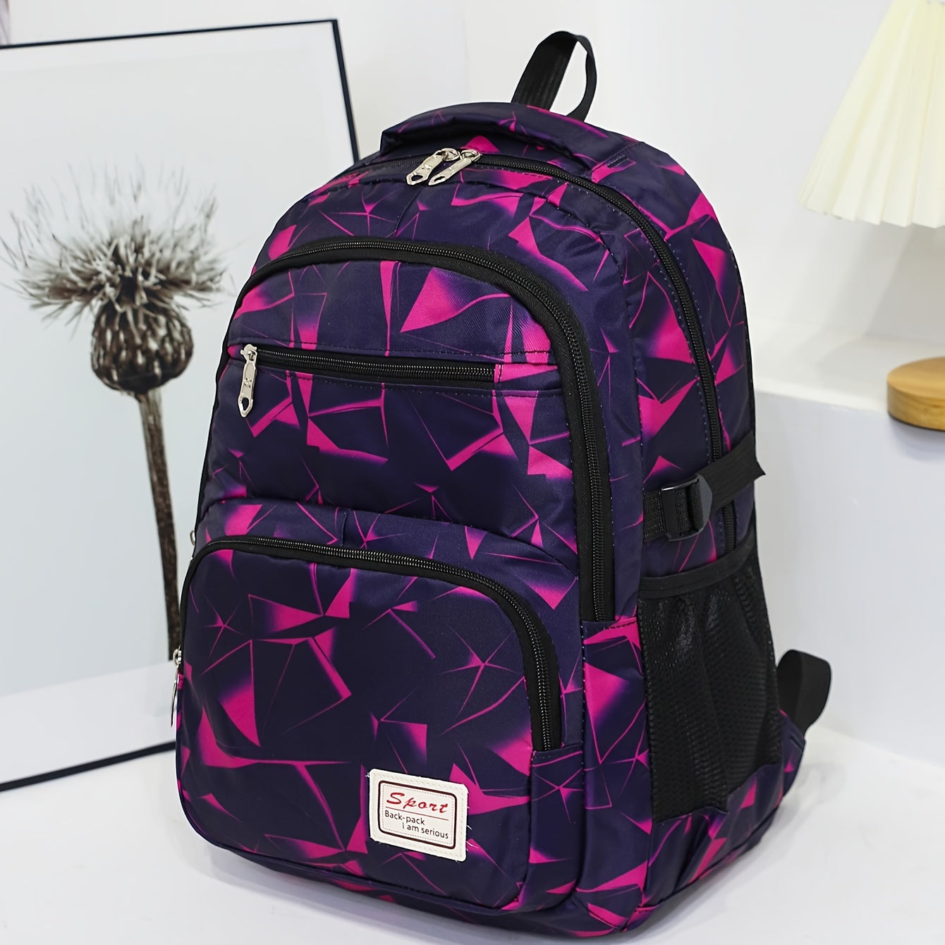 Large Capacity Colorblock Backpack - Stylish Casual Schoolbag for Travel, School, and Daily Use - Durable, Water-Resistant, and Spacious with Multiple Pockets for Organization
