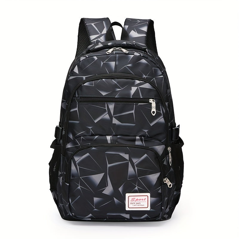 Large Capacity Colorblock Backpack - Stylish Casual Schoolbag for Travel, School, and Daily Use - Durable, Water-Resistant, and Spacious with Multiple Pockets for Organization