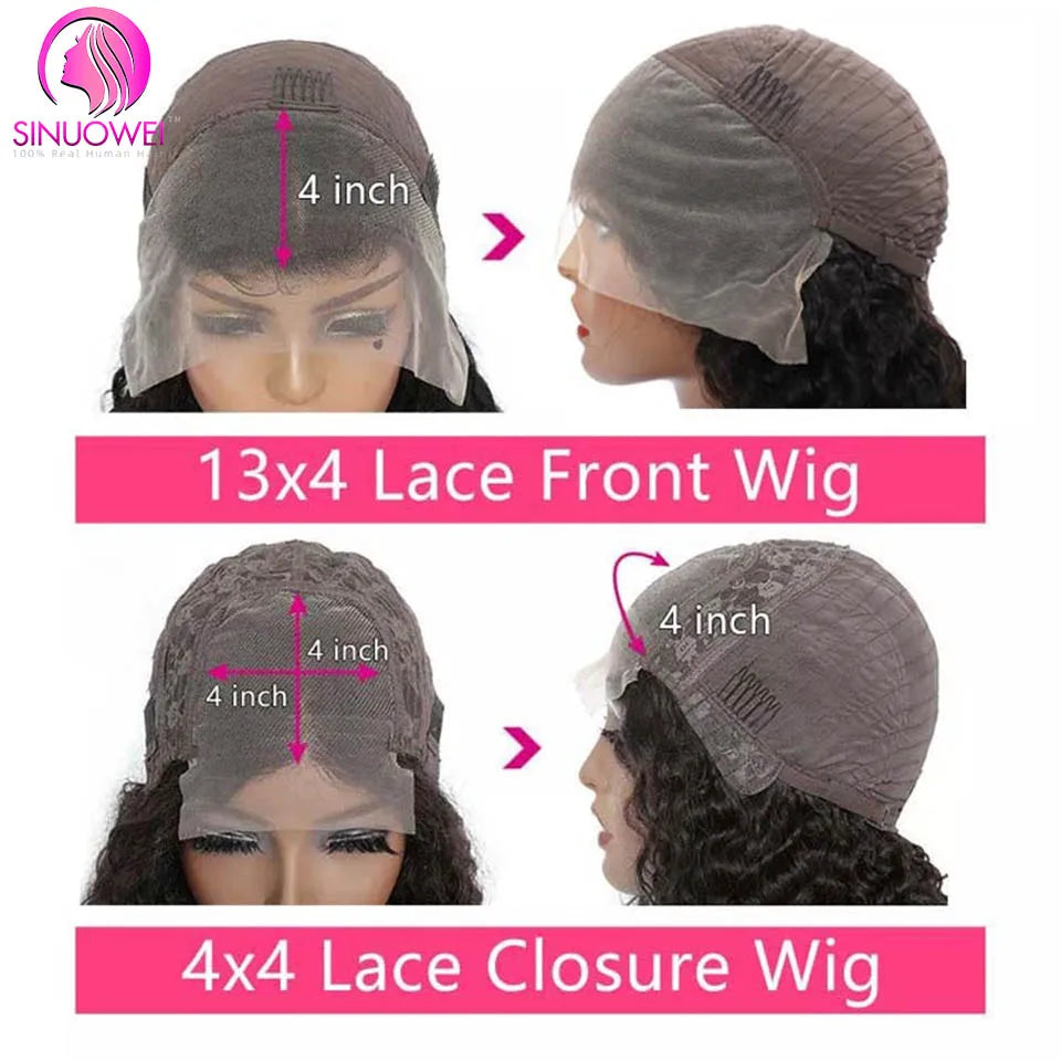 Body Wave Short Bob Wigs Human Hair 13x4 Transparent Lace Front Wig Brazilian Human Hair Body wave 4x4Lace Closure Wig For Women