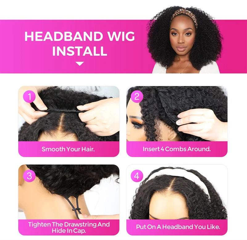 VSHOW Burmese Curly 3 IN 1 Half Wig Flip Over No Glue Install with Drawstring Beginner Friendly 100% Human Hair Natural Hairline