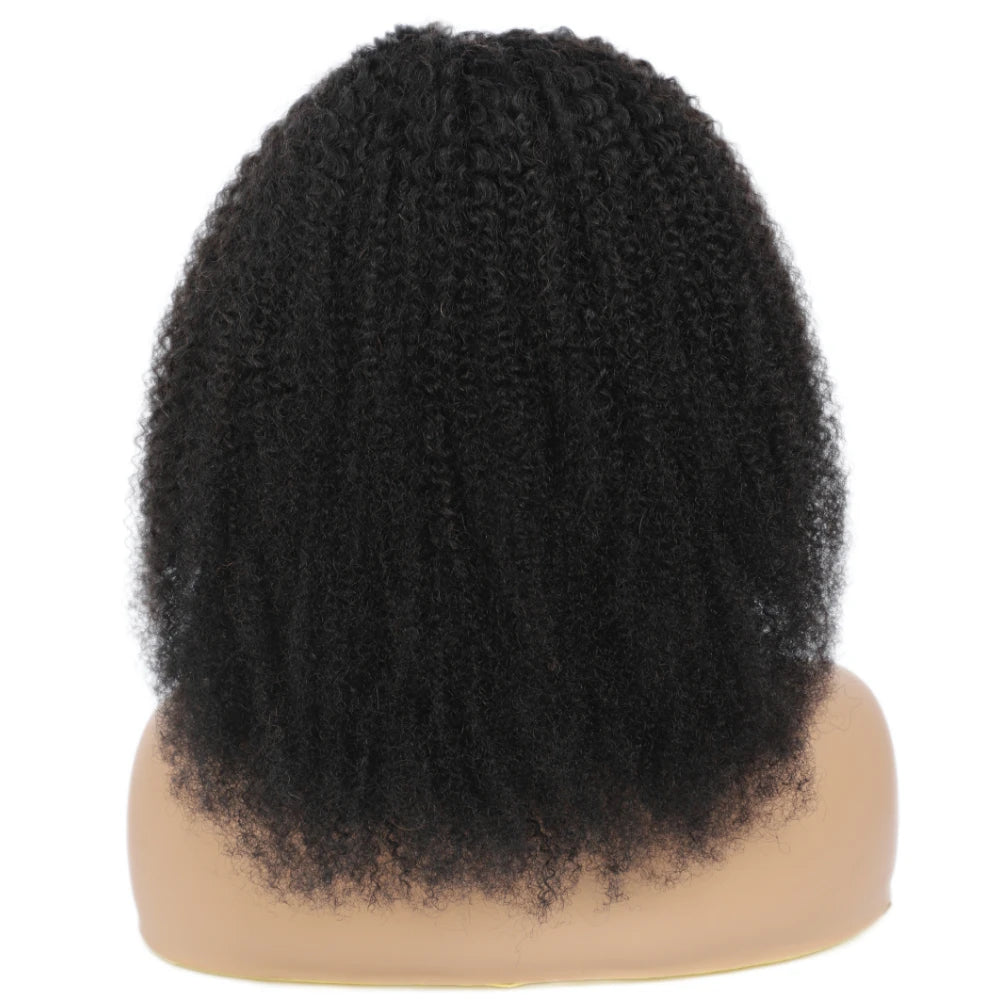 180% Afro Kinky Curly Headband Human Hair Wig For Black Women No Glue No Gel Ready To Wear Natural Brazilian Wigs With Headbands