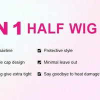 VSHOW Burmese Curly 3 IN 1 Half Wig Flip Over No Glue Install with Drawstring Beginner Friendly 100% Human Hair Natural Hairline