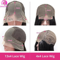 Body Wave Short Bob Wigs Human Hair 13x4 Transparent Lace Front Wig Brazilian Human Hair Body wave 4x4Lace Closure Wig For Women