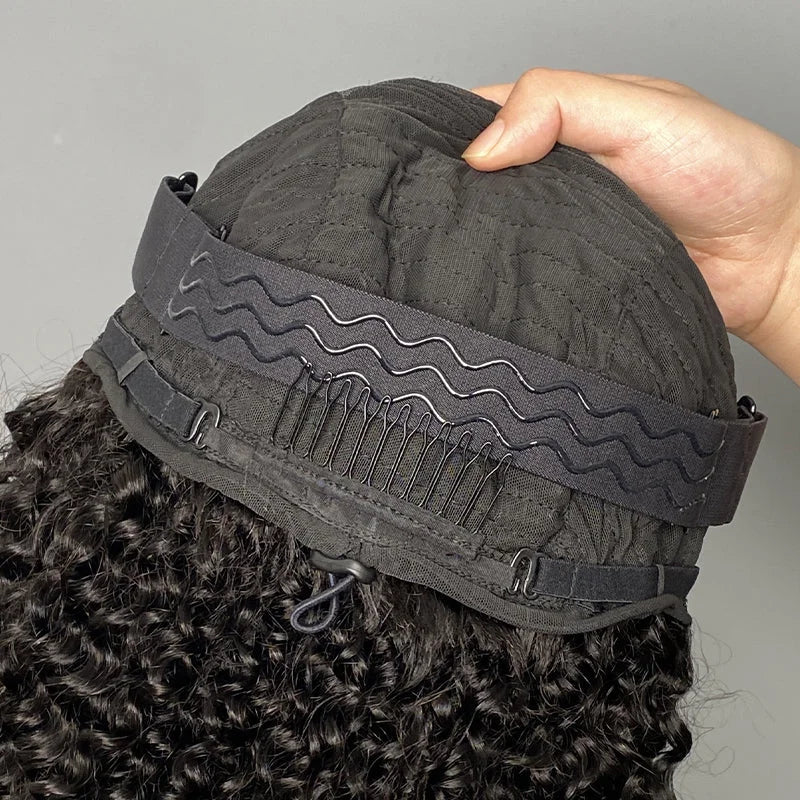 VSHOW Burmese Curly 3 IN 1 Half Wig Flip Over No Glue Install with Drawstring Beginner Friendly 100% Human Hair Natural Hairline