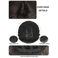 Synthetic 46Inch Black Straight Extra Long Stylish and Versatile Anime Cosplay Wig With Bangs For Daily Party Wear Wig Fashion