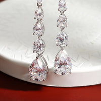 OEVAS 16.98cttw Moissanite Diamond Stud earrings Lab Grown 9*13mm Papalacha Drop Earrings For Women Sparkling Party Fine Jewelry