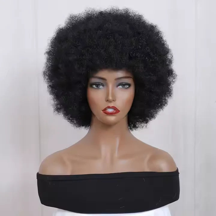 Hot Sale Wholesale Price Heat Resistant Synthetic Hair Wigs Curly Premium Wig Luxury Synthetic Afro Curly  Wigs