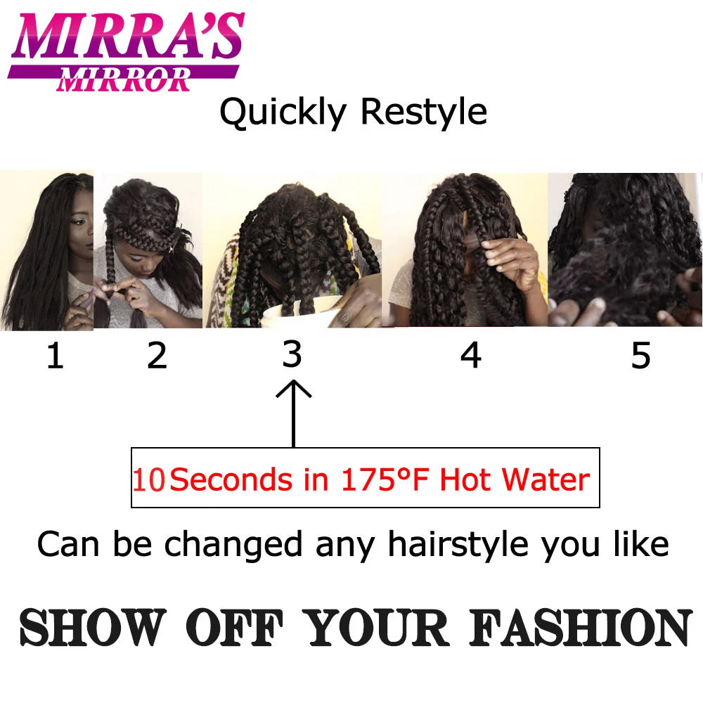 Easy Jumbo Braids Hair Extensions Pre Stretched Braiding Hair Afro Synthetic Hair Strand Braid Hot Water Set 12/16/26/30/36 Inch