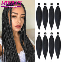 Easy Jumbo Braids Hair Extensions Pre Stretched Braiding Hair Afro Synthetic Hair Strand Braid Hot Water Set 12/16/26/30/36 Inch