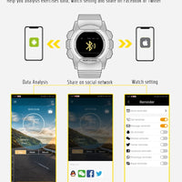 Men's Watch Military Water Resistant 100M NORTH EDGE Sport Watch Army Led Digital Wrist Stopwatches For Male For IOS Android